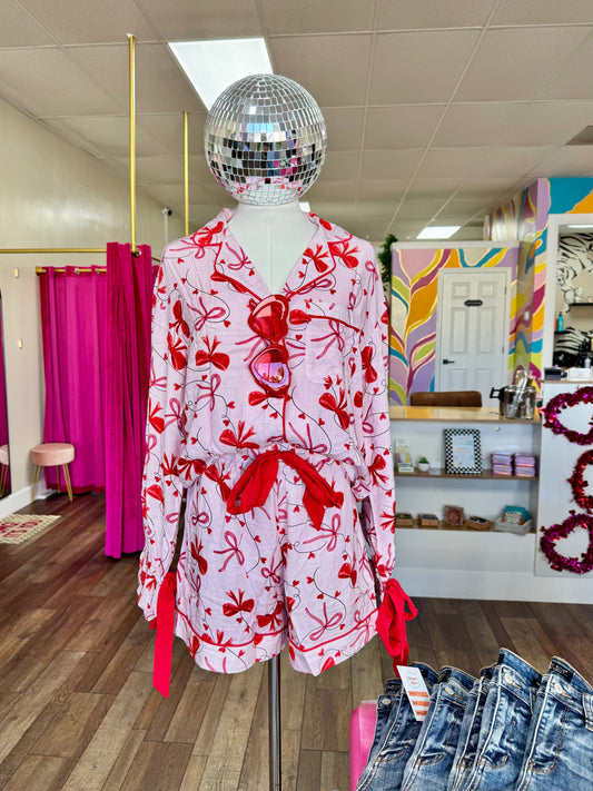 Hearts & Bows Pj Set