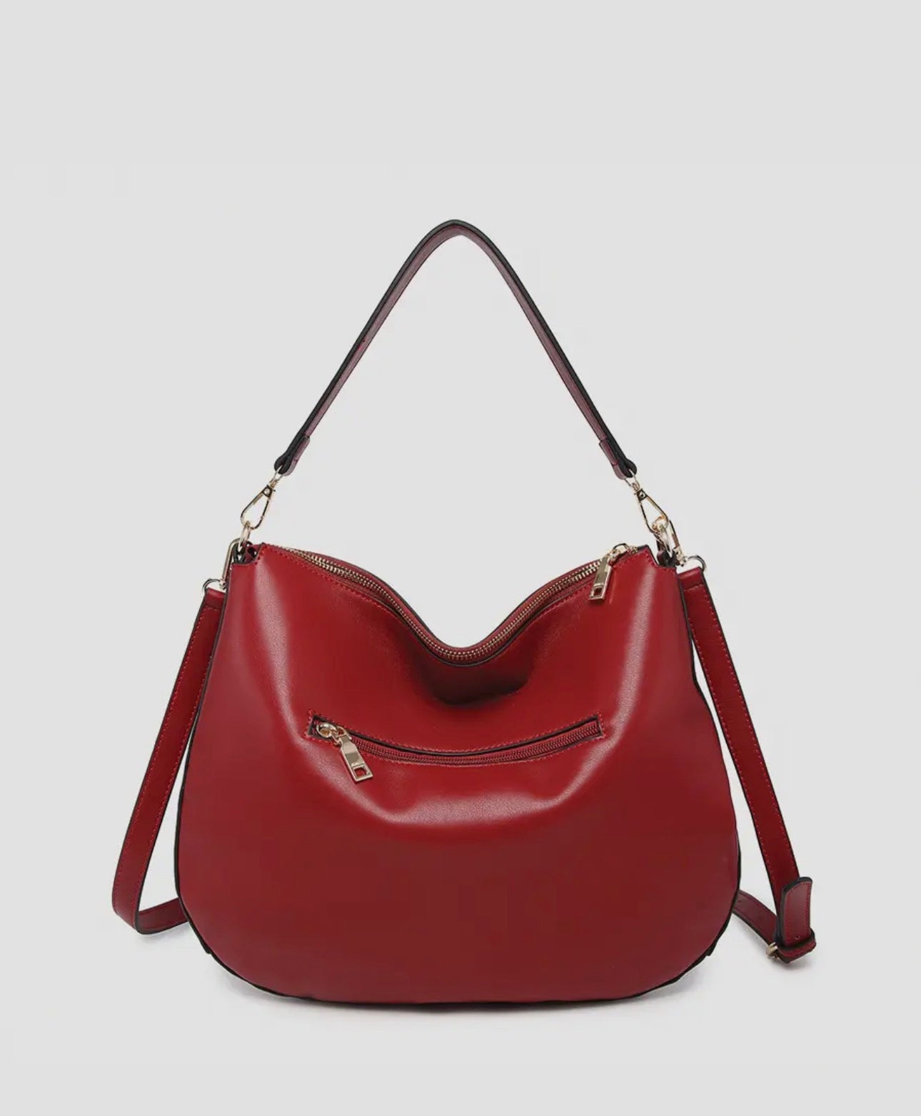 Ruby Red Studded Crossbody