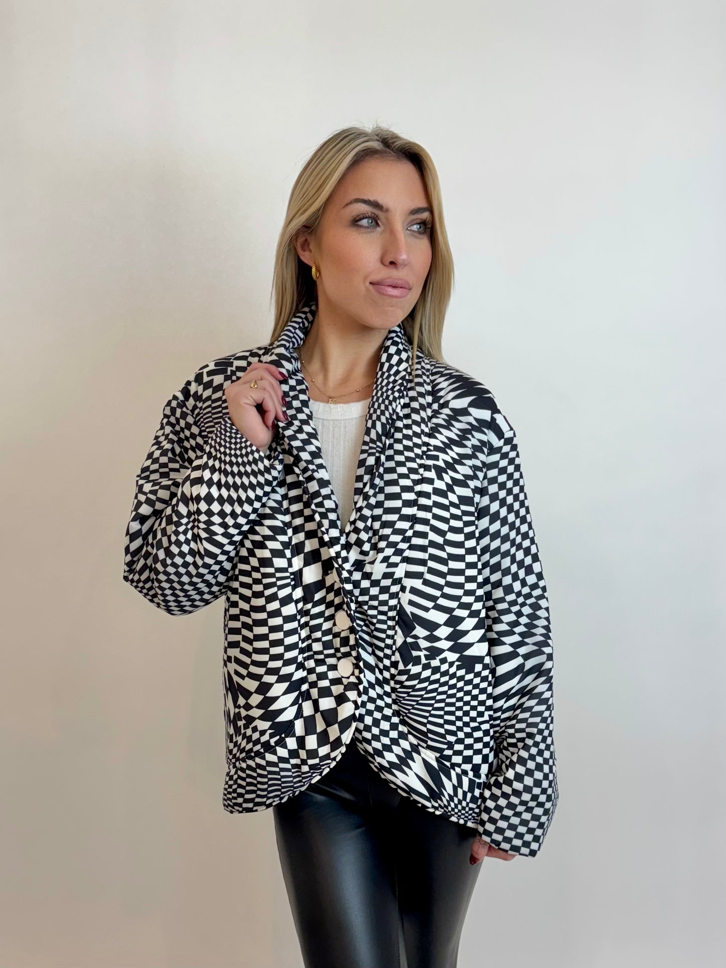 Checkered Puffer Jacket