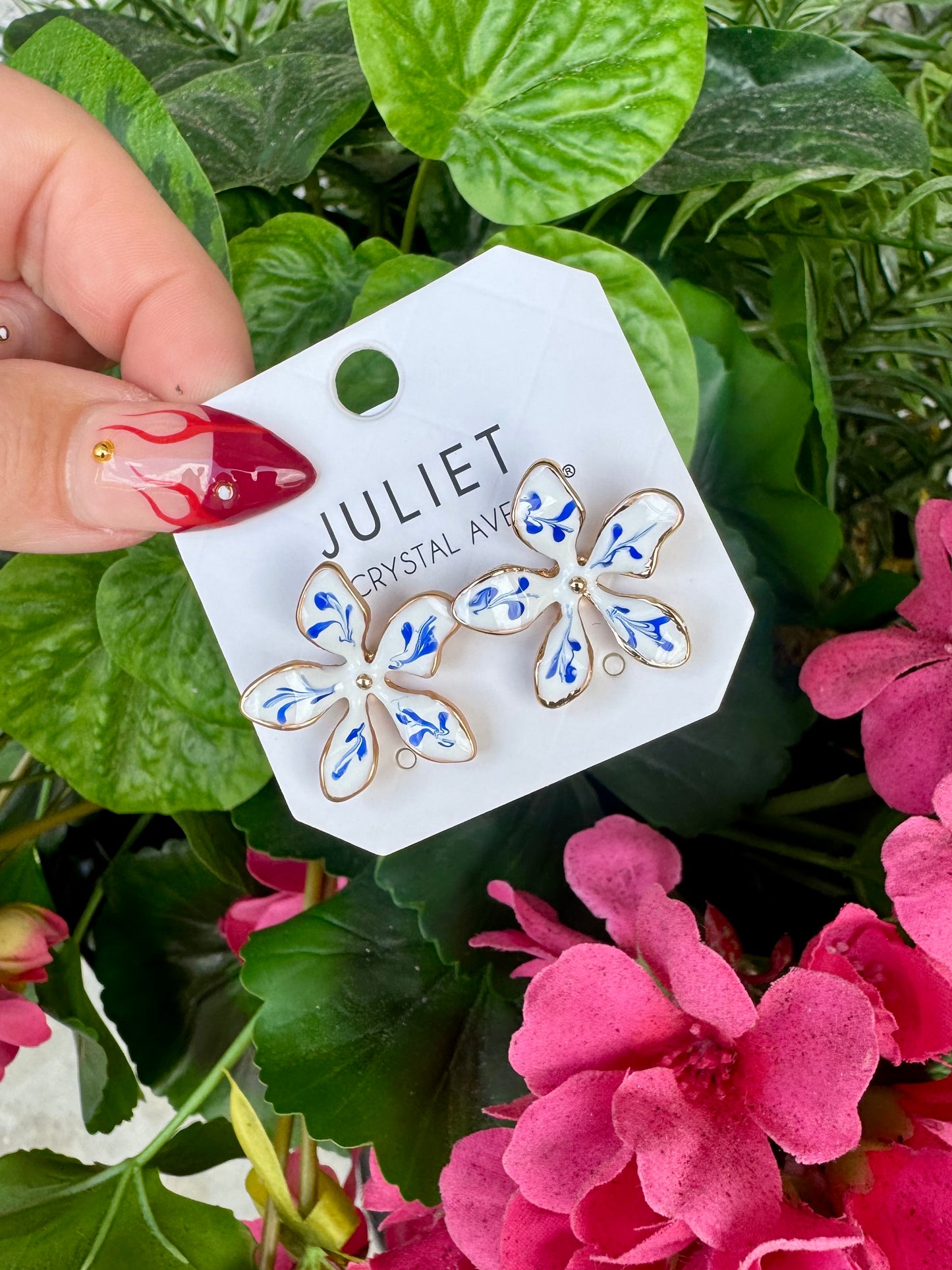 Porcelain Petals Studs