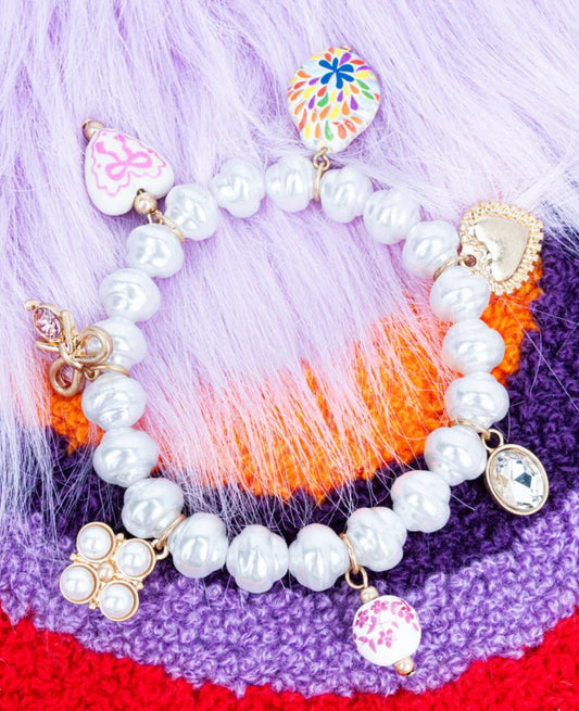 Pretty Pearl Charm Bracelet