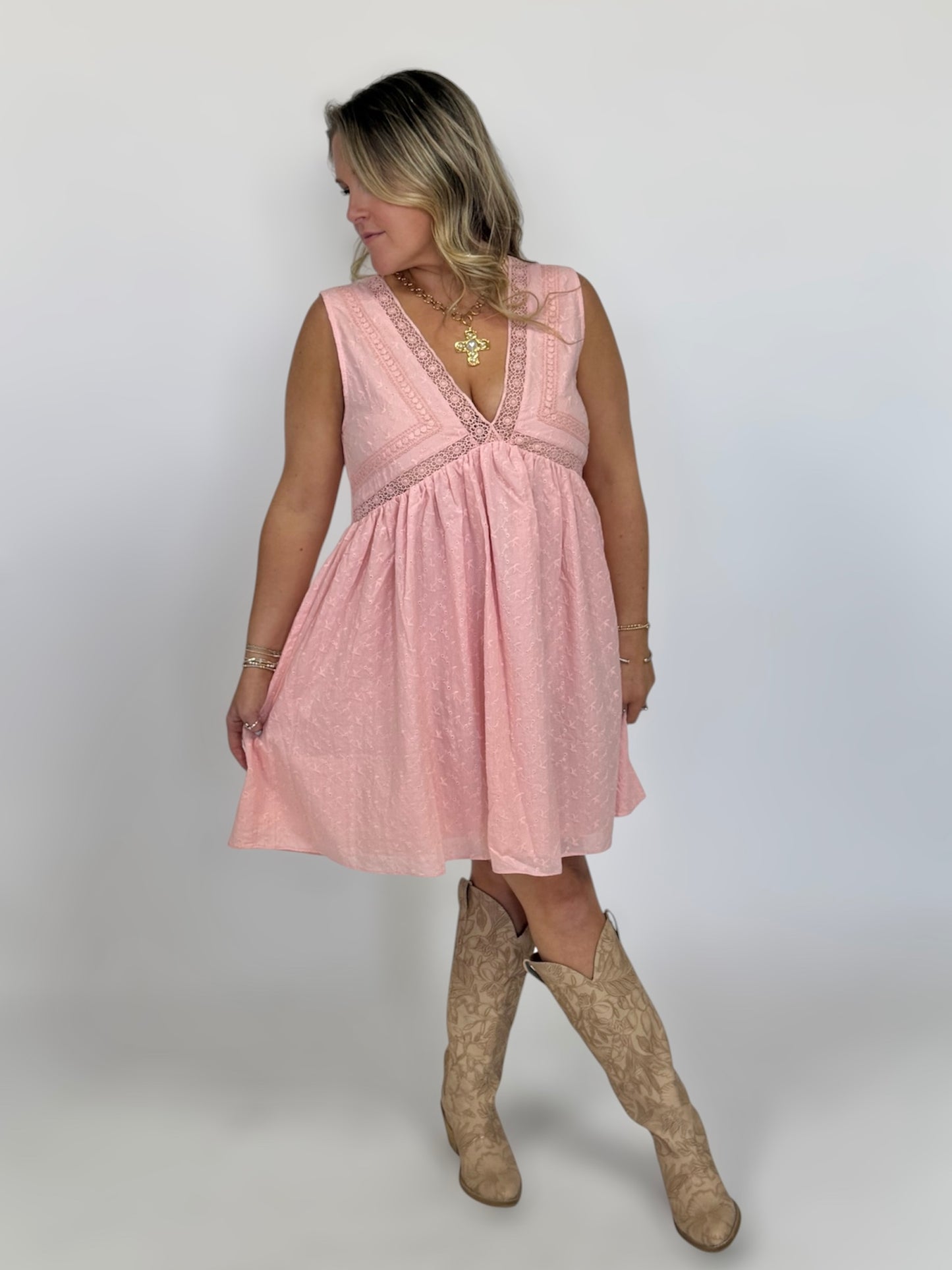 Pink Babydoll Dress