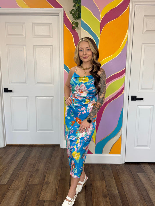 Ocean Garden Midi Dress