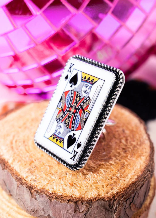 King Card Cuff Ring